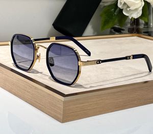 Gold Schwarz Sonnenbrille Blau Farbverlauf für Männer Frauen Luxus Brillen Shades Occhiali da sole UV400 Brillen