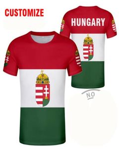 Ungern t shirt diy skräddarsydd namn nummer hun t shirt nation flagga hu ungerska country college tryck p o s kläder 2206142683131