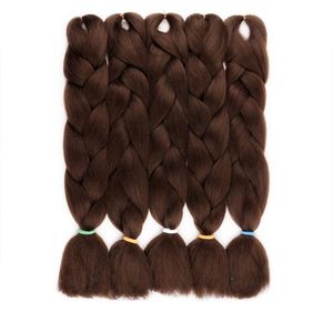 Mode leverans lätt jumbo flätor syntetiska flätning hår syntetisk två ton färg jumbo flätor förlängning 24 tum ombre box br7161174