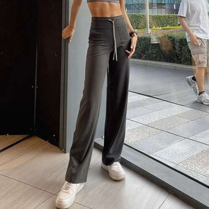 Lu Align Lemon Leggings Outfit New Yoga Women Wide Pants High midje Flare Pant Pantalona Trouses Baggy Sweatpants Fitness Women's Gym Clothers Jogger Gry Lu-08 2024