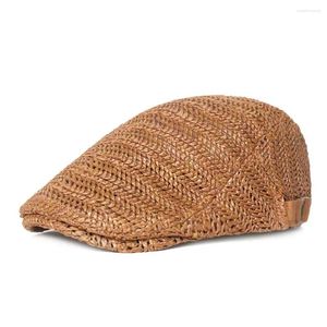 Berets vintage prático design bonito design estreito borda chapéu retro boné absorção de suor ao ar livre