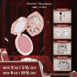 Румяна с тиснением Flower Knows Strawberry Rococo Series 5g 240220