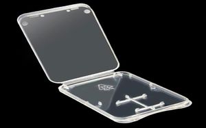 1000PCSLOT 2 I 1 Standard SD SDHC Memory Case Holder Micro SD TF Card Storage Transparent Plast Box5069296