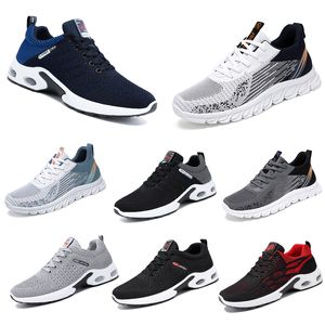 New Men Women Shoes Hiking Running Flat Shoes Soft Sole Black White Red Bule Comfortable Fashion Color Blocking Round Toe57 GAI