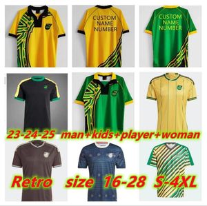 Jamaicaes Soccer Jerseys 2023 2024 Hem Away Earle Whitmore Dawes Sinclair Antonio Nicholson Uniform 23 24 25 före match 97 98 Jamaices Retro Football Shirt Gardner