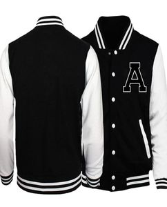 Men039s Kurtki Letter Kurtka baseballowa Black White Slim Fit University Varsity Jackets Coats UUniform Motorcycle Bomber 4459261