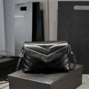 Designer-Ledertaschen, Damentasche, Handtasche, Umhängetasche, Damen-Umhängetasche, Flip-Cover, Damen, Schwarz, Gold, Sier-Ketten-Einkaufstasche, Münzgeldbörse