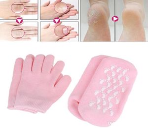 Yeniden kullanılabilir spa jel nemlendirici çorap eldivenleri beyazlatma peeling peeling tedavi pürüzsüz güzellik el maskesi ayaklar bakım silikon çorap eldiven2312519
