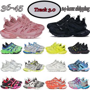 2024 low price Designer Womens Mens Shoes Track 3 Sneakers Luxury Trainers Black White Pink Blue Orange casual shoes