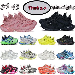 2024 Niedriger Preis Designer Damen Herren Schuhe Track 3 Sneakers Luxus Trainer Schwarz Weiß Rosa Blau Orange Freizeitschuhe