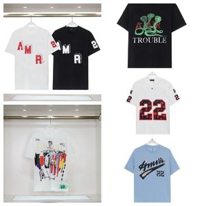 サマーメンズデザイナーTシャツカジュアルマンレット付きレタープリント半袖