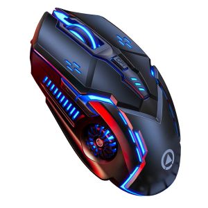 Mäuse wiederaufladbar A9 Luminous Stummy Gaming Wireless Maus 2,4 g USB -Mäuse für Laptop Desktop Computer Peripheral Esport Gamer