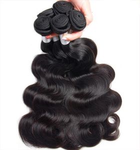 Hela billiga 9A brasilianska jungfruliga mänskliga hårbuntar Body Wave 100 Remy Human Hair Good Quality Nuticle Rustat Virgin Hair Nat949267962412