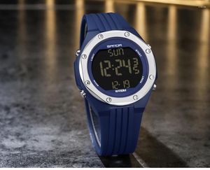 Orologi da polso Display singolo Orologio elettronico Luce fredda Digitale Semplice e multifunzionale Impermeabile Sport all'aria aperta Montre