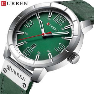 Nowy kwarcowy zegarek na nadgarstek 2019 Zegarek zegarek Curren Top Brand Luksusowe skórzane zegarek dla mężczyzn Relogio Masculino Men Hodinky Q0277k