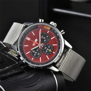 24% rabatt på Watch Watch for Men New Herr Six Stitches All Dial Work Quartz Luxury Chronograph Clock Steel and Leather Belt Fashion Breit Top Time