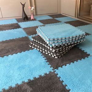 20 Stück Aktivitätsmatte für Babys, weicher Plüsch, Kinderteppich, Kinderspielteppiche, Spielzeug, EVA-Schaum, Babys, Puzzle, Verriegelung, Fußmatten 30 240223