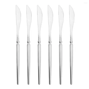 Set di stoviglie 6 pezzi Coltelli da tavola Set di coltelli da bistecca in acciaio inossidabile 304 di alta qualità Stoviglie da cucina Posate nere in oro rosa