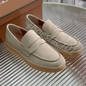 LP Designer Klänningsskor för kvinnors toppkvalitet Cashmere Leather Man Loafers Hög elastisk nötkött Senet Botten Fashion Flat Heel Soft Sole Luxury Women Work Office Shoe Shoe