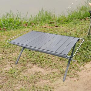 Camp Furniture Folding Camping Table Travel Aluminum Alloy With Carry Bag Foldable Picnic For Backyard Beach BBQ Outdoor Patio