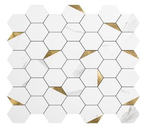 ART3D 10 Sheet 3D Wall Stickers Selfadhesive Hexagon Mosaic Peel and Stick Backsplash Tiles For Kitchen Badrum Wallpapers31x1271867