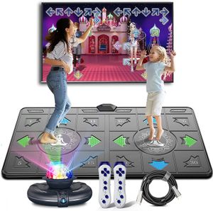 Gioco tappetino da ballo per TV/PC Doppio gioco sportivo con rilevamento del movimento per famiglie Tappeto antiscivolo per musica fitness Regalo di compleanno per bambini/adulti 240226