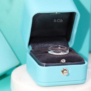Tiffanyjewelry Designer Podwójny pierścień dla kobiet mężczyzn Tiffaniring Biżuteria Wysokiej jakości moda