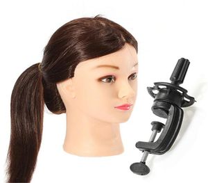 Training Head Stand Holder Wig Stand Head Clamp Plastic Metal Mannequin Head Holder Hårförlängningar Tillbehörsverktyg8746897