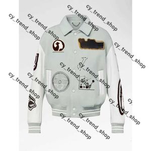 Saint Laurents Jscket Flocking Leather Sleeves Baseball Coat Uniform Jacket Single Breasted Warm Jackets Couples Men Coats Clothing Varsity Jacket Lvse Jscket 308