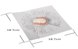 オートデカールボールヒットカーボディ野球テニスフットボールカースタイリング3Dカーステッカーアクセサリーウィンドウステッカー面白い8504406