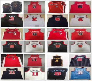 Lonzo 2 Ball DeMar 11 DeRozan Maglie da basket 23 Michael Zach 8 LaVine Alex 6 Caruso Maglietta da uomo 75th Anniversary Chicagos Jers9080640