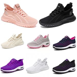 Men Hiking New Women Flat Shoes Running Soft Sole Fashion Purple White Black Comfortable Sports Color Blocking Q GAI Wo