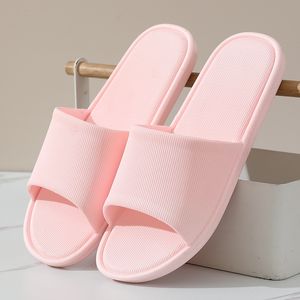 Men's and women's home slippers summer couples home bathroom men's and women's slippers non-slip indoor leakage hotel men's slippers summer