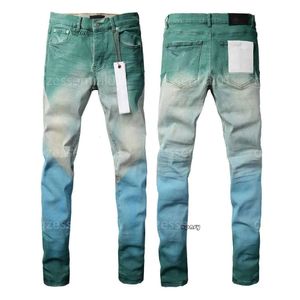 Purple Men Designer 2024 Jeans Denim Trousers Fashion Casual Streetwear Fine Workmanship Middle Waisted Slim Straight Leg Pant Mens Clothes 111