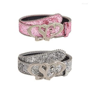 Belts All-Matched Ins Belt For Women Men Western Cowgirl Sequins Bling Y1UA