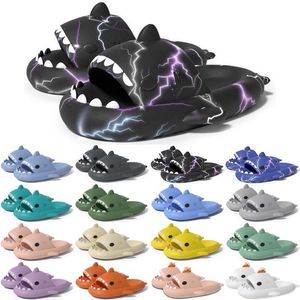 Kostenloser Versand Designer Shark Slides Sandale Slipper Sliders für Männer Frauen GAI Sandalen Pantoufle Pantoffeln Männer Frauen Hausschuhe Trainer Flip Flops Sandles Farbe 53