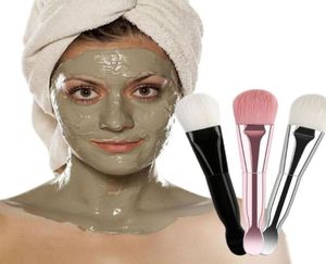 Pincéis de maquiagem máscara dupla escova macia com colher portátil rosto cuidados com a pele beleza cosméticos ferramentas profissional silicone7268746