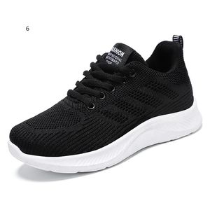 Scarpe da corsa sportive morbide con traspirabilità da donna nero bianco donna 020451