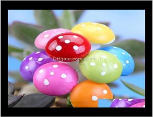 Uteplats Lawn Home Drop Delivery 2021 7 Färger 2CM 3CM Fairy Foam Mushroom Colorful Miniature Decorations Artificial Plants Garden 5659857