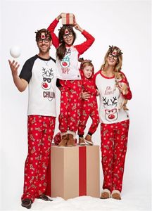 Weihnachtspyjamas Familie Weihnachten passende Kleidung Familienpyjamas Sets Vater Mutter Tochter Sohn passende Outfits Elchdruck C6579375