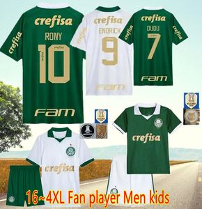 24 25 Palmeiras Dudu Soccer Trikots 2024 Atuesta Home Green Breno Lopes Rony Gomez Hemd weg D.barbosa Lucas Lima G.Menino Mina G.Veron Kids Kit Football Uniforms