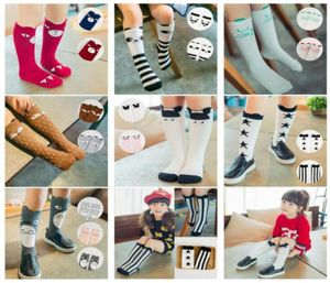 24 stilar unisex tecknad djur ben värmare flickor pojkar knä hög totoro panda räv strumpor barn söt randig knä pad sock 06y7485149