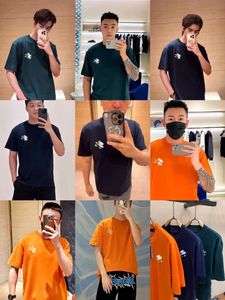 Xinxinbuy Men designer tee t shirt 2024 stickad brev broderi stift denim kort ärm bomull kvinnor blå svart s-xl