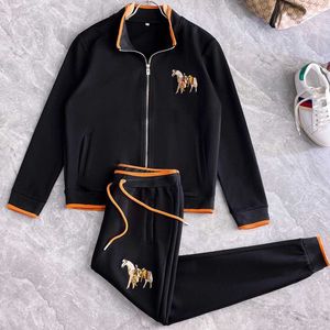 Men's Hoodies Sweatshirts Roman Cotton Casual Sports Set Mens Spring Autumn Fashion Cardigan Two Piece Set Loose Size Trendy