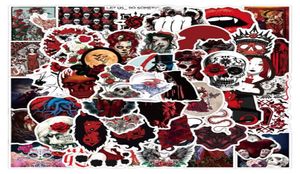 50 pçslote estilo ocidental clássico legal vermelho escuro gótico punk adesivos graffiti adesivo notebook skate carro crianças presente brinquedo colec5694056