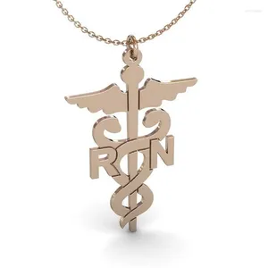 Pendant Necklaces Ufine Christmas Gift Jewelry Caduceus RN Necklace Cooper High Quality N2184