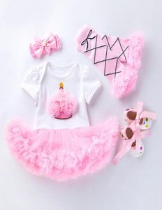 12m Fashion Brand New Clothes for Newborn Infant Baby Girls Birthday Baptism Dress Set Lovely Clothing 1st Year Girls Baby Suit5750365