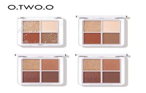 OTWOO 4 colori palette di ombretti pesca impermeabile lunga durata luccichio opaco ombretto morbido liscio primer trucco cosmetici8380090