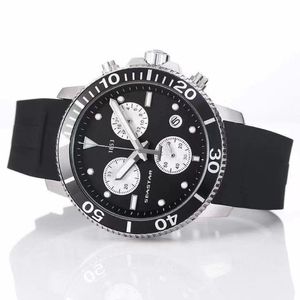 T120417A Waterproof Quartz Watch Seastar Men's Sports ETA G10212 Rörelsesgummiband T125617A Män mode 0127206W296J