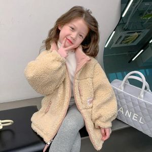 ダウンコートパーカーガールズ肥厚冬季季節の子供服両面綿ベイビーカジュアルウォームタイドソイルド長袖